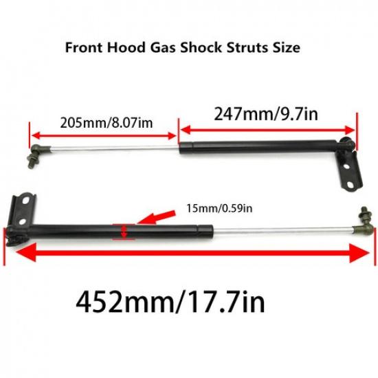 4Pcs Front Hood+Rear Tailgate Gas Struts Lift Support For Lexus RX300 Base Sport