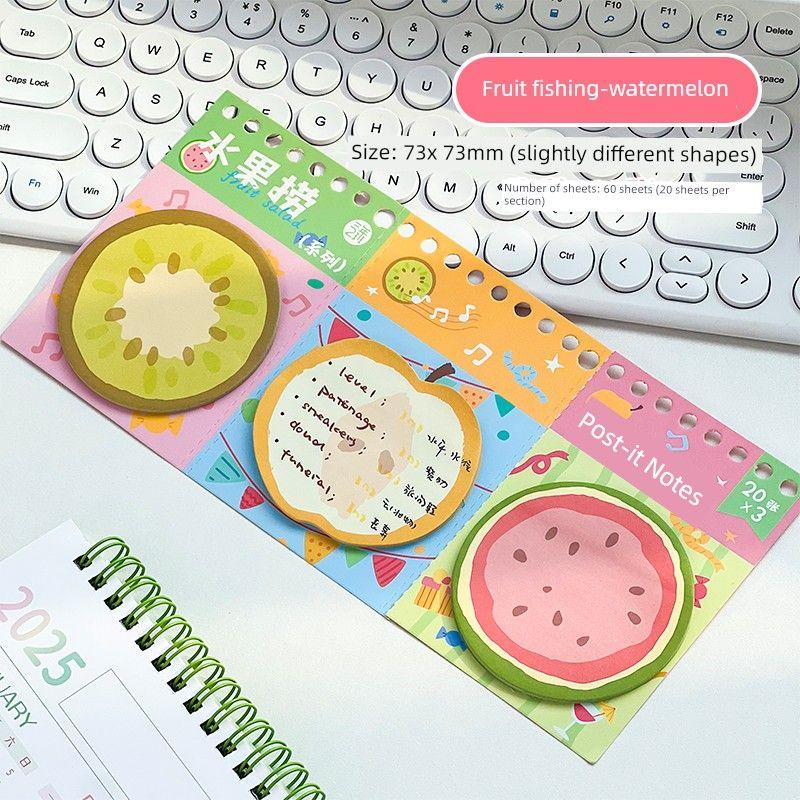 

Grade Three Class Two Fruit Fishing Sticky Notes Good-looking Tearable Sticky Note Paper Students Use Note Sticker Expansion Stickers Watermelon