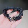 Rhinestone Pearl Elegant Large Hair Tie for Ponytails and Buns