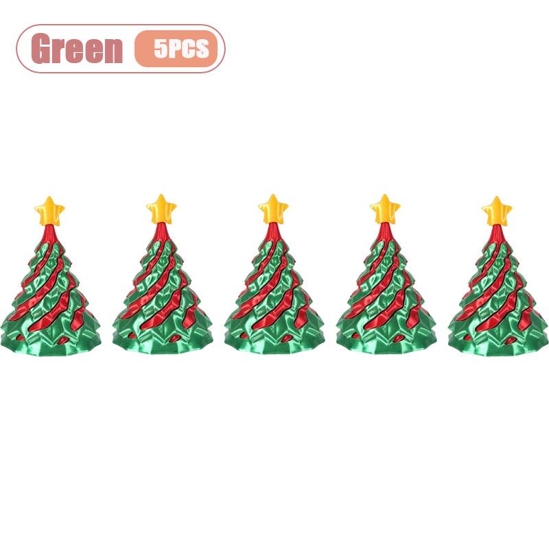 1-10PCS 3D Printed Spiral Christmas Tree Ornament Dual Color Swirl Cone Stress Relief Toy Creative Xmas Decor Kids Gift Home