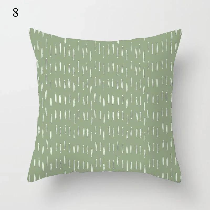 Exquisite Fresh Green Printing Pattern Cushion Cover for Home Living Room Sofa Decoration Pillow