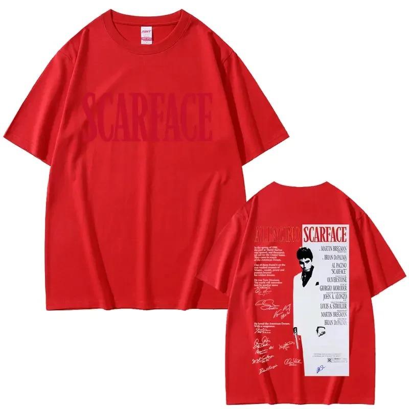 90er Klassiker Gangsterfilm Scarface Merch T-Shirt Retro Tony Montana Al Pacino Unisex Mode Locker für Damen und Herren T-Shirt