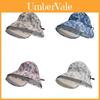 Summer Sun Protection Hat With Wide Brim And Water Ink Floral Pattern For Outdoor Leisure