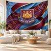 Arazzo da Parete Calcio West Ham United, Appeso a Parete in Tessuto Morbido, Sfondo Decorativo per Camera da Letto Arte da Parete per la Casa
