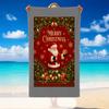 Christmas Printed Beach Towel Soft Quick Dry For Indoor Outdoor Home Use Holiday Gift