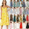 Stylish Boho Women's Summer Beach Midi Dress With Strappy Design And Button Pockets