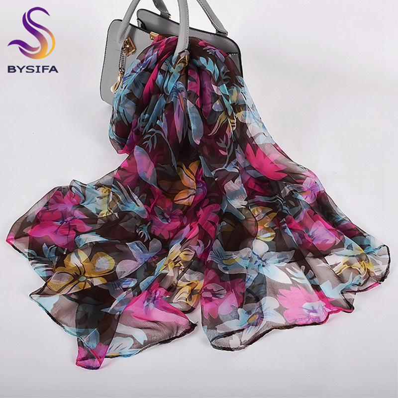 Coffee Green Silk Scarf Hijab Elegant Long Neck Scarves Shawls Spring Fall Brand Accessories Head Scarf Cape 170*100