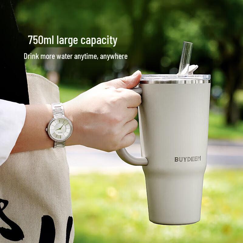 Buydeem Jumbo Stainless Steel Insulated Straw Tumbler