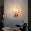LWL Wall Light, Single Light, Simple Wall Lamp, Modern Glass Seashell Wall Light, Wall-Mounted Lighting Fixture, Interior Lighting Fixture for