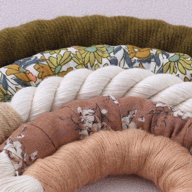 62KD DIY Rope Rainbow Tapestry Wall Hanging Handmade Weaving Ornament Kids Room Decor