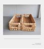 Water Hyacinth Woven Storage Basket - Magazine & Handheld Organizer