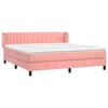 3127624 vidaXL Lit à sommier tapissier avec matelas Rose 160x200 cm Velours