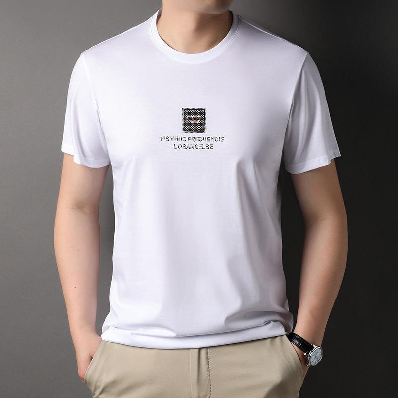 Short-Sleeved T-shirt Men's Cool Summer New Round Neck Casual Skin-Friendly Bottoming Shirt
