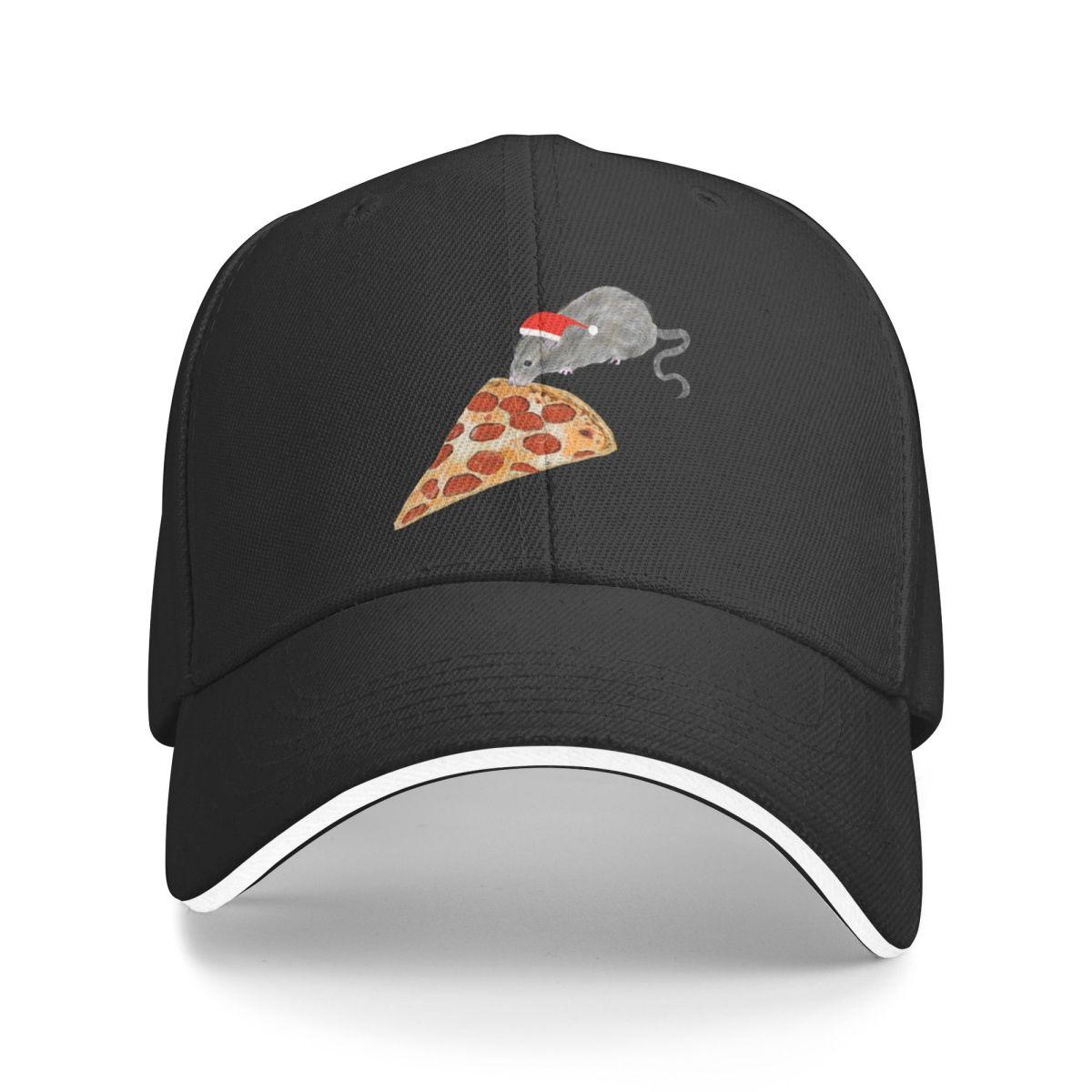 

Новинка, бейсболка с надписью «Pizza Rat», черная, детская шляпа, одежда для гольфа, одежда для папы, шапка для папы, шляпа для женщин, унисекс, новинка, очень Нью-Йоркское Рождество