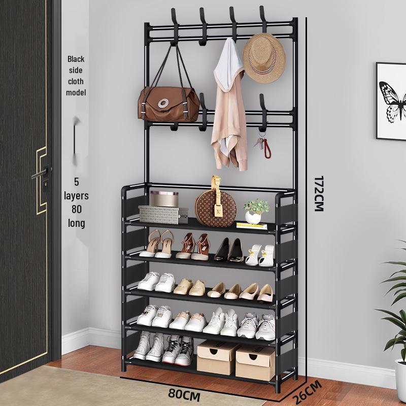 Moderner multifunktionaler Metall-Schuh- und Garderobenständer: Stand-Aufbewahrung, schlicht, minimalistisch für Schuhe und Kleidung