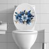 Fresh Watercolor Floral Leaves Toilet Wall Sticker Self-Adhesive Removable Waterproof for Bathroom Mirror Home Decor Art