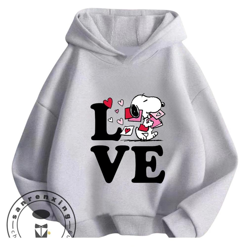 Fashion Kawaii Kids Hoodie Cute Cartoon Graphic Autumn Winter Casual Sweatshirt Snoopy