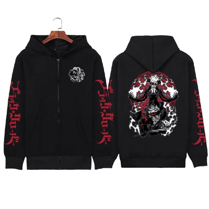 

Anime Black Clover Asta Cool Print Graphic Zipper Hoodies Vintage Oversized Sweatshirt Long Sleeves Men Women Clothing S