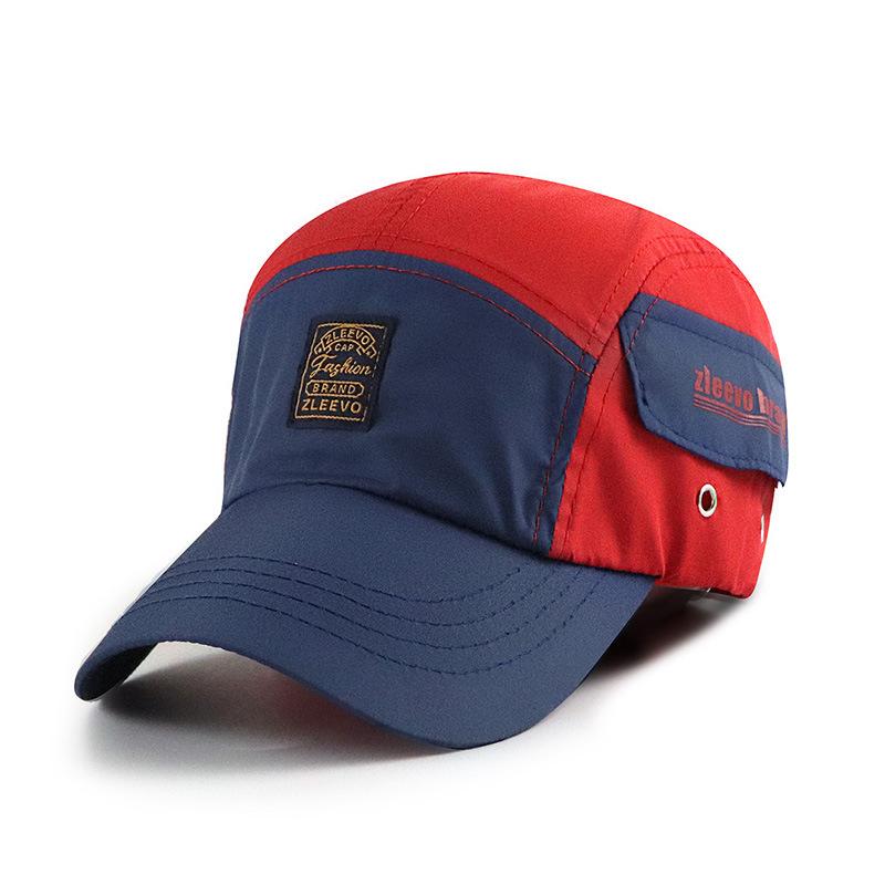 

Men Women Summer Quick Dry Baseball Cap Printed Patchwork Outdoor Sun Protection Adjustable Peaked Cap men golf hats for men Adjustable (56-59cm) яскраво-червоного кольору