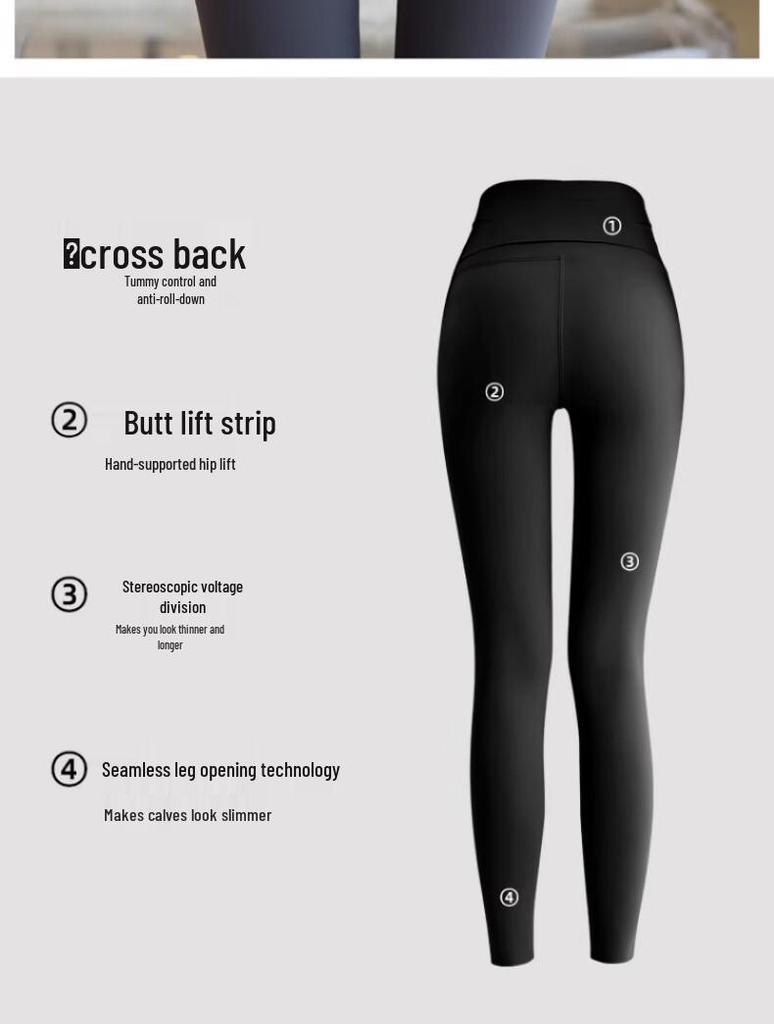 Mao Ren Women's High-Waist Tummy Control Stirrup Shark Leggings