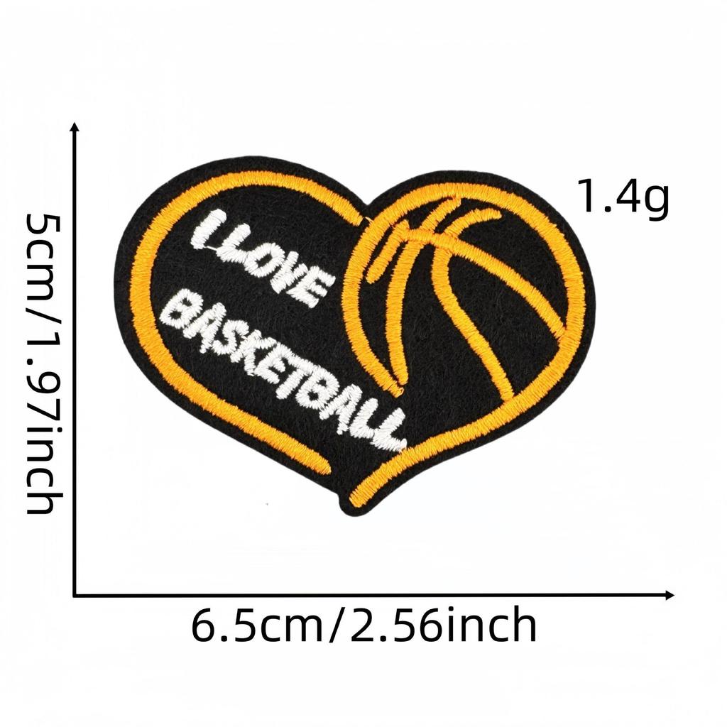 Sports Cartoon Basketball Embroidered Patch - Clothing Accessory Label