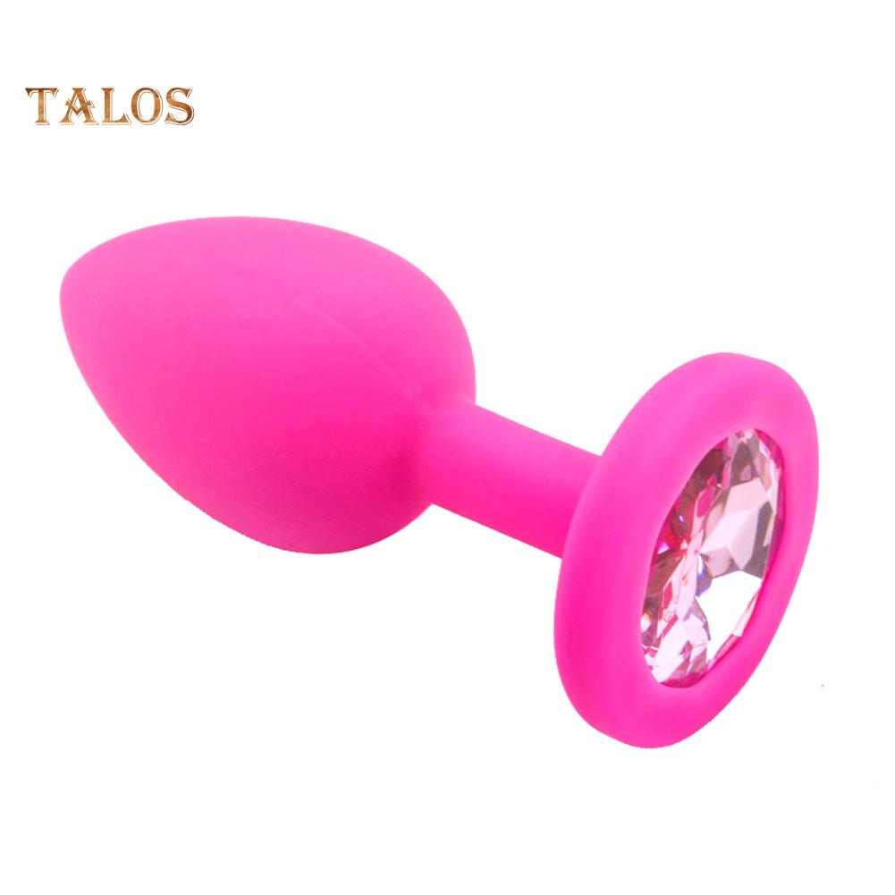 TA 3D Faux Diamond Butt Anal Plug Masturbación Pareja Coqueteo Juguete Sexual