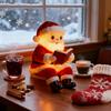 Reading Santa Claus Light Father Christmas LED Night Lamp Home Office Living Room Bedroom Desk Decoration Lamp Xmas Holiday Gift