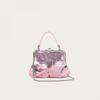 Vivienne Westwood Metallic Crinkle Frame Shoulder Bag