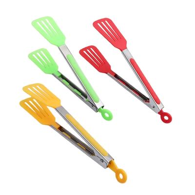 Nowe szczypce do żywności ze stali nierdzewnej, plastikowe, klipsy do grilla, szczypce do serwowania sałatki i chleba, akcesoria kuchenne, kolor losowy