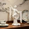 Fine Water Sleeve Dancer 3D Printed Ancient Chinese Ornament, Elegant Flowing Figurine, Traditional Home Decor Oriental Aesthetic Desktop for Tea Room