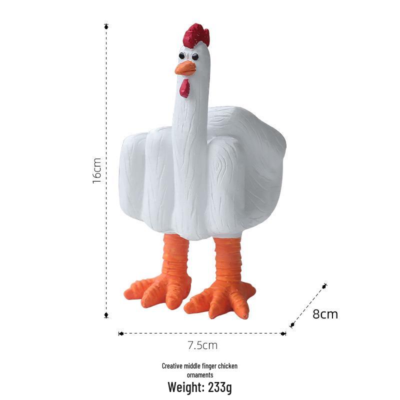 

Показування середнього пальця качка: Креативна полімерна настільна прикраса - Смішний подарунок для друзів та однокласників