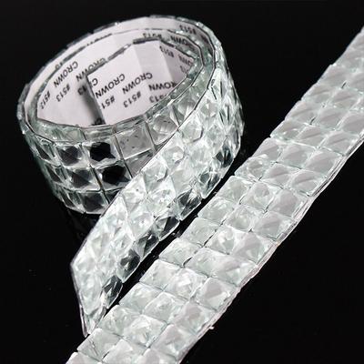 Decal Self-Adhesive Diamond Glass Wall Sticker Mosaic Tiles Mirror Wall Stickers Mini Square Glass
