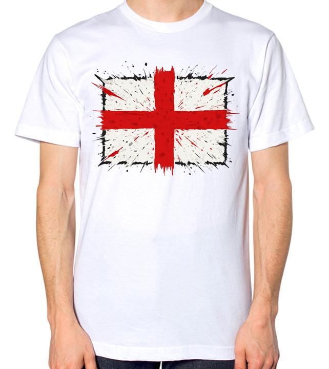 England Flag Graffiti Design T-Shirt S