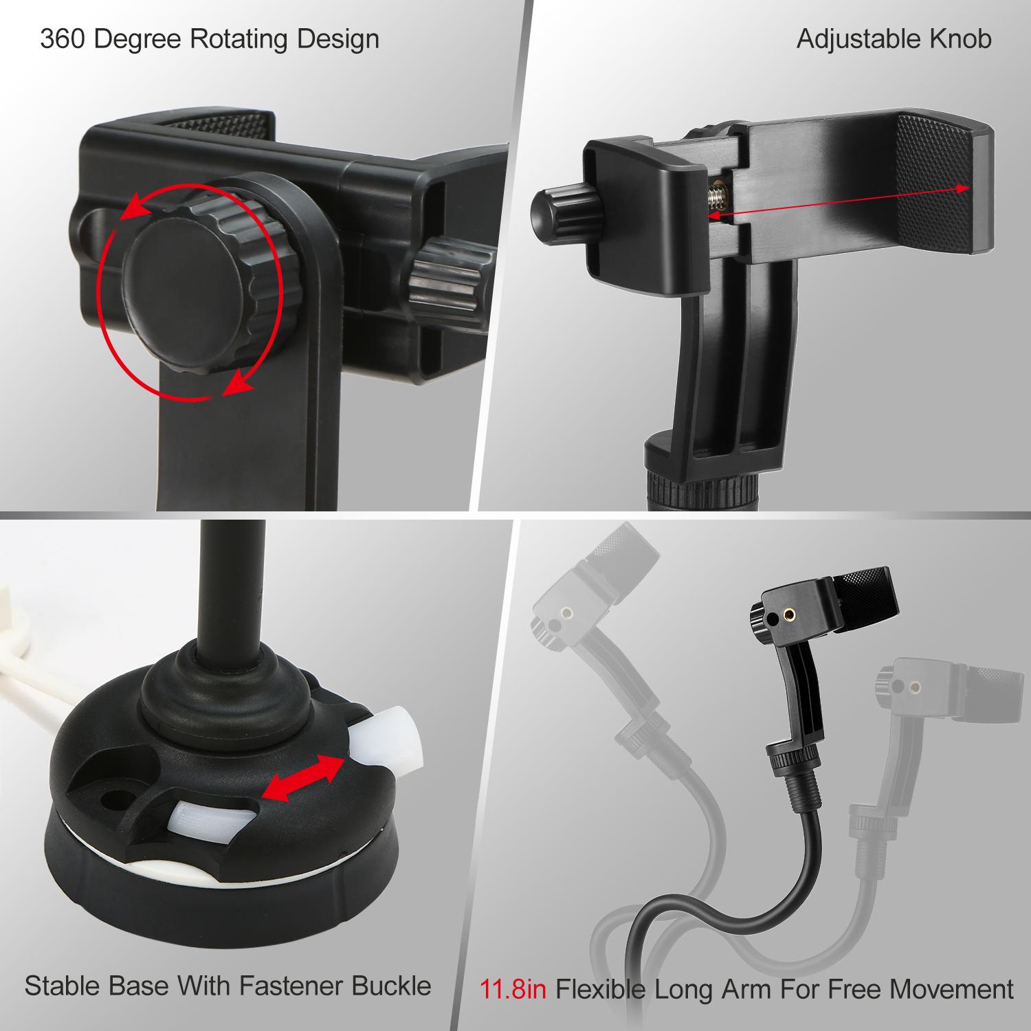 

Kayak Phone Mount Universal Boat Bracket Canoe Camera Mount Holder with Flexible Long Arm M2030-08