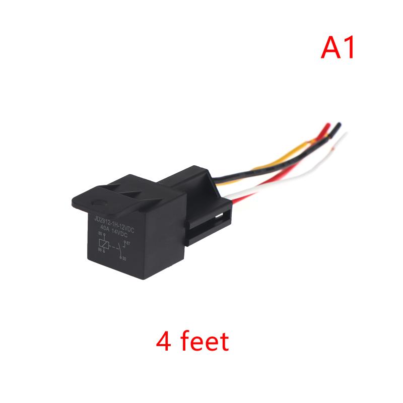 Universal 40A 12V-72V Automotive Relay 4/5Pin with Interlocking Socket for RV Truck Van Motorcycle Use