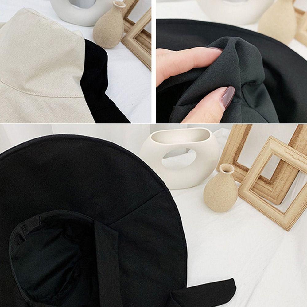 Travel Tie Design Fisherman Hat Big Brim Foldable Sun Hat Cotton Linen Bucket Hat Summer Spring