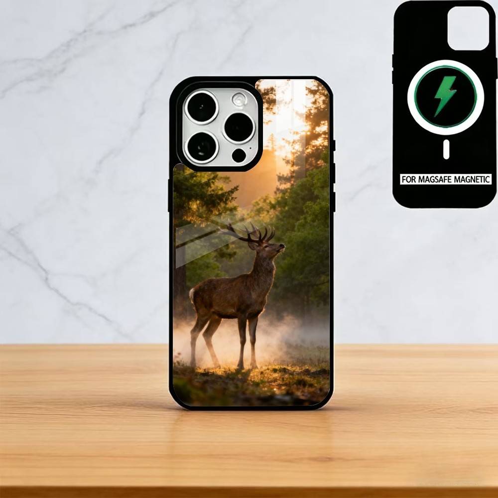 

Deer Hunting Phone Case For iPhone17,16,15,14,13,12,11 Plus,Pro Magnetic with Magsafe Wireless Charging iPhone12Pro