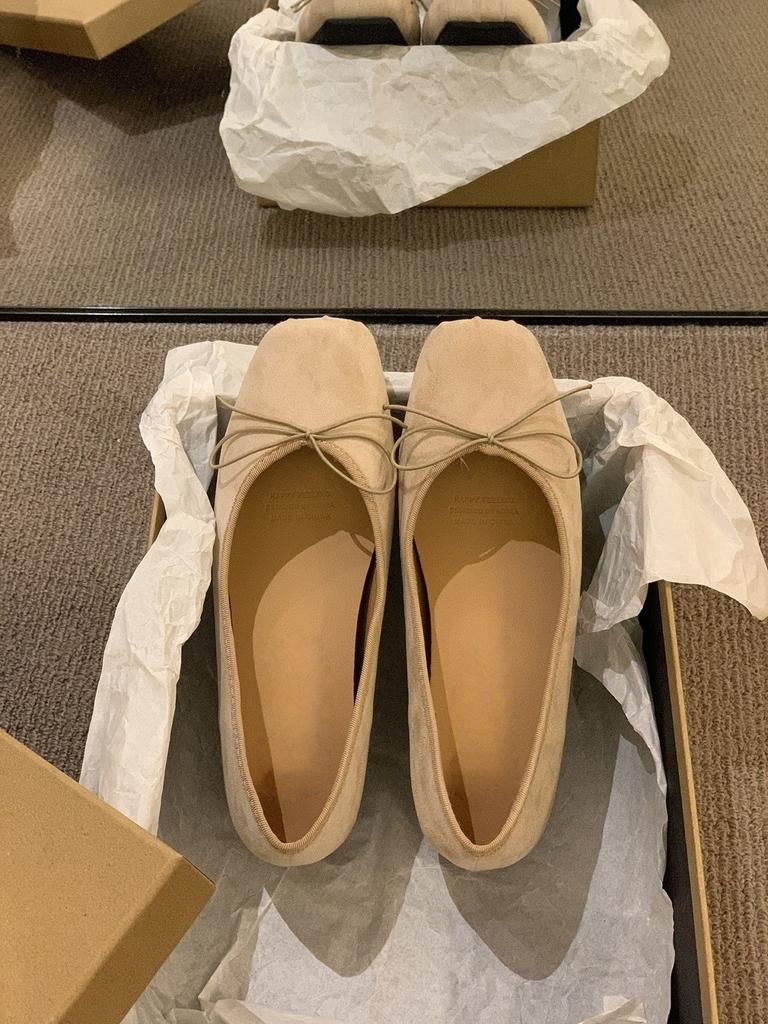 Small Silver Single Shoes Women's Shoes Spring and Autumn Platform Niche Bow Ballet Evening Ladyshoes