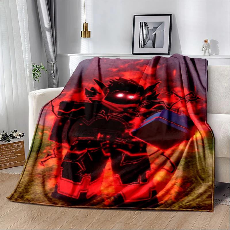 2025 New Style B-Blox Fruit Cartoon Flannel Blanket,Soft Throw Blanket for Home Bedroom Bed Sofa Travel Cover Kid Gift