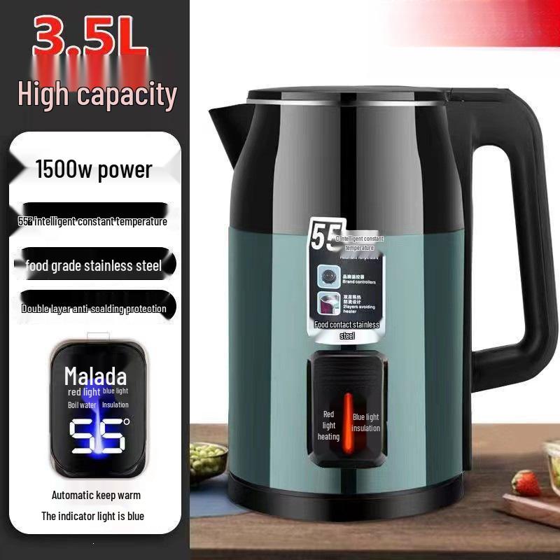 Durable 304 Stainless Steel Electric Kettle: Thickened Insulation, Fast Boil, Auto Power-Off, Large Capacity, Constant Temperature