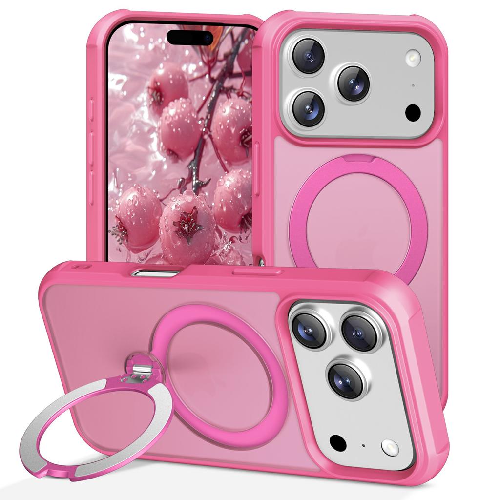 For iPhone 17 Pro Max Case Compatible with MagSafe Kickstand TPU PC Shockproof Phone Back Cover