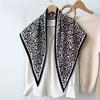 Korean simple high-end polka dot printing large triangular towel women's spring summer fashion versatile bag headscarf multi-purpose fart curtain