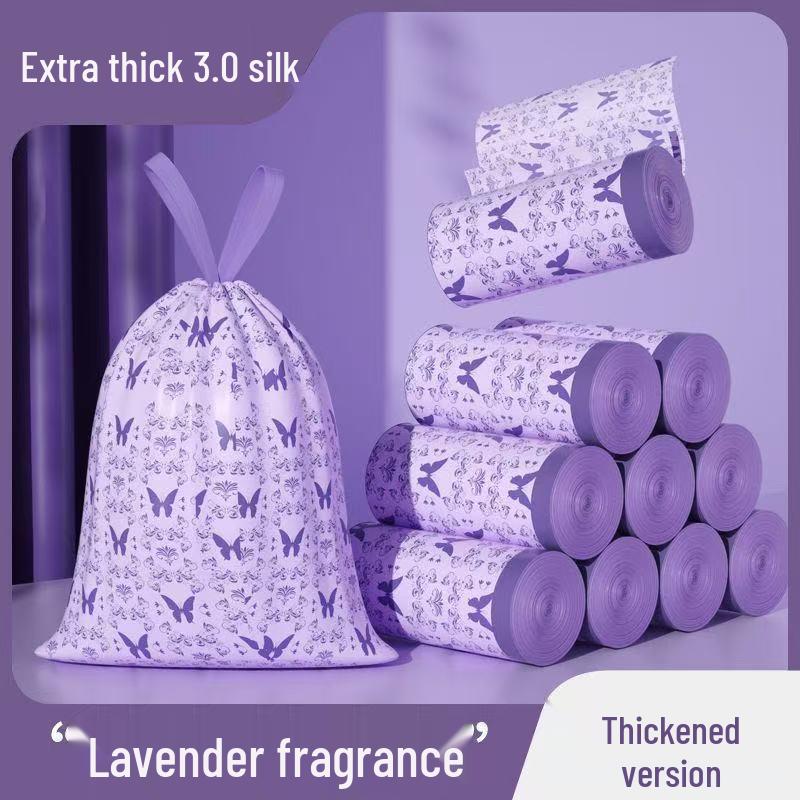 Large Scented Drawstring Trash Bags - Thick, Handheld, for Household Use