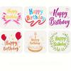 15PCS Happy Birthday Stencils Set, 10cm Reusable Plastic Painting Templates For Cards, Scrapbook, Wood, Wall & Party Decor