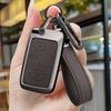 Auto Zinc Alloy Genuine Leather Key Fob Cover Fit For Toyota Land Cruiser Fj Lc Prado Harrier Hilux Fortuner Key Ring Case Mount Protective