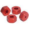 4pcs 5mm to 12mm Combiner Wheel Hub Hex Adapter Accessory for WPL D12 1 10 RC TrucksRed
