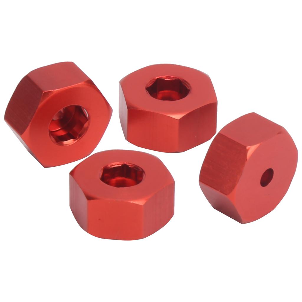 4pcs 5mm To 12mm Combiner Wheel Hub Hex Adapter Accessory for WPL D12 1 10 RC TrucksRed