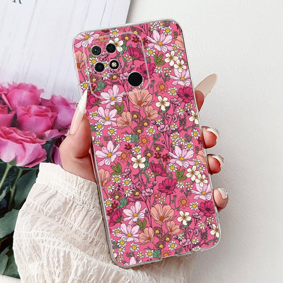 For Xiaomi Redmi 10C Case Cute Cat Luxury Butterfly Painted Cover 6.71'' Soft Silicone Case For Xiaomi Redmi 10C Redmi10C Fundas