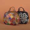 Wind Leather Handbag Messenger Bag Hand-Spliced Flower Women'S Bag Colored Rhombus Leather Small Square Bag Women'S Bag