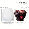 3D Halloween Holding Heart Scented Candle Silicone Mold Different Styles Holding Heart Shape Candle Mold Halloween Holiday Decor